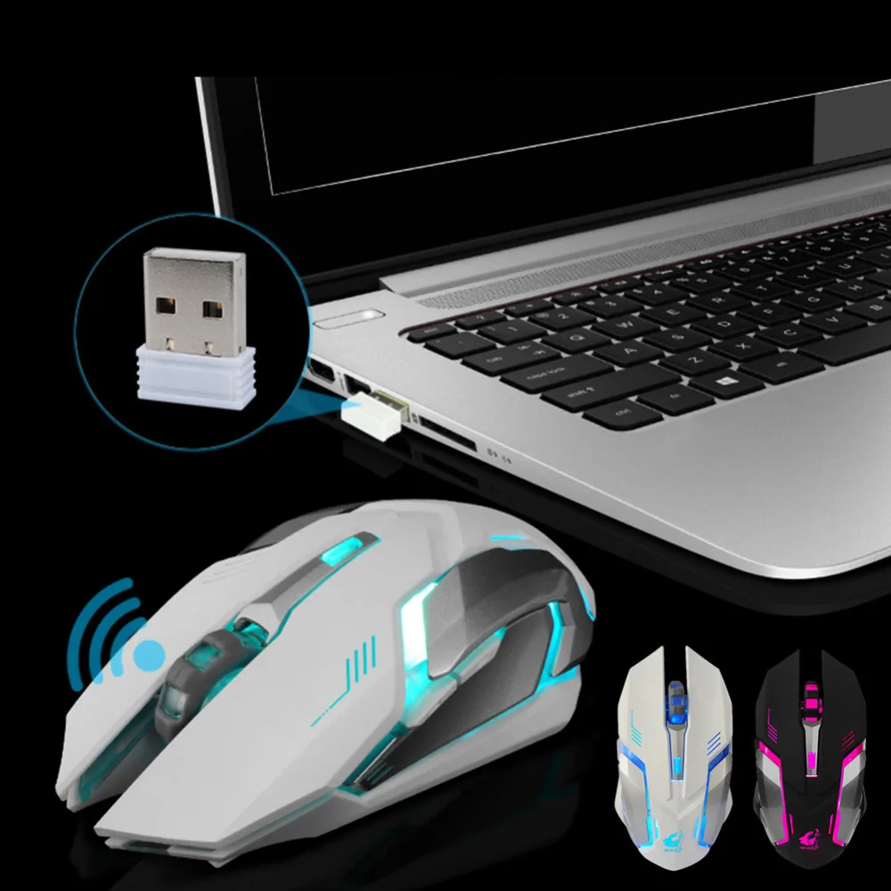 Высококачественная перезаряжаемая беспроводная мышь X7, новая USB светодиодный Бесшумная мышь с подсветкой, оптическая эргономичная игровая мышь