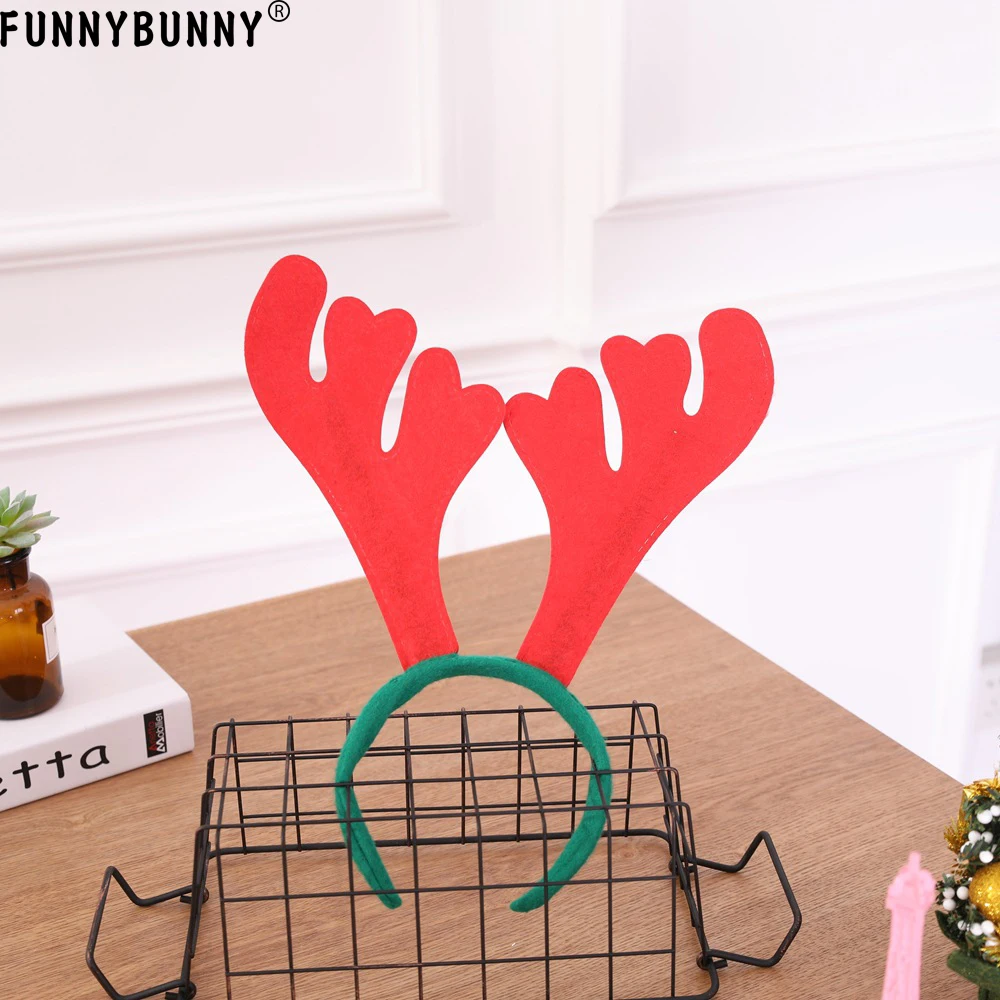 FUNNYBUNNY Рождественские оленьи рога на головную повязку для рождественского
