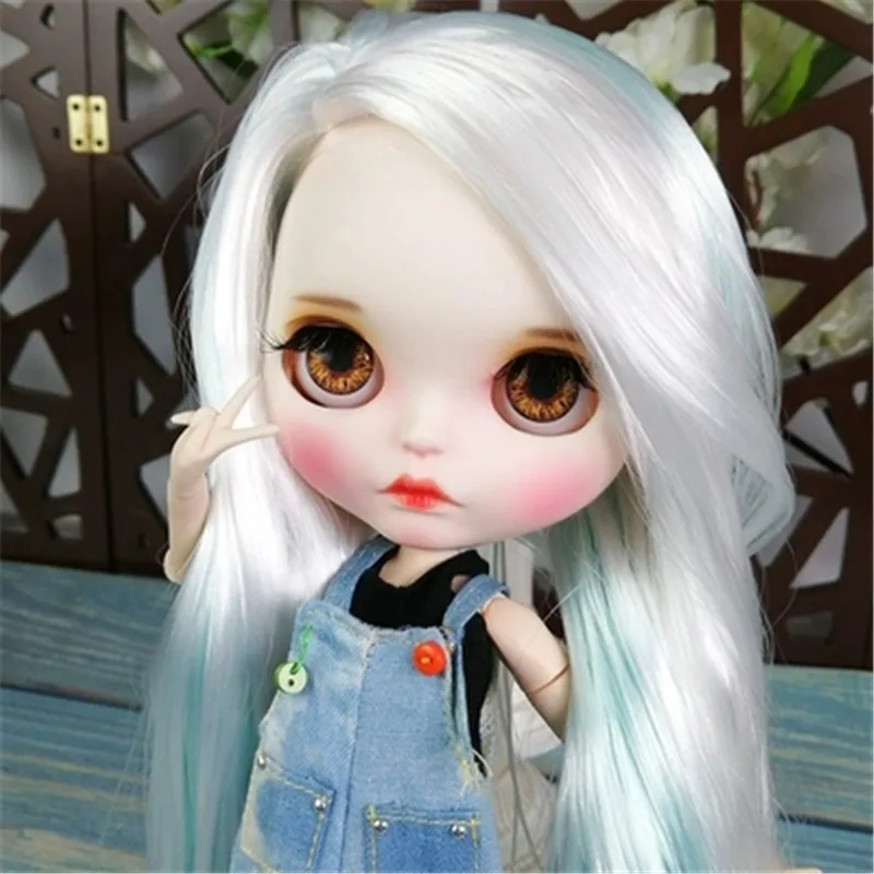 30 см 12 ''BJD кукла с серебристыми волосами парик и одежда Blyth Body Joint девушка кукла для продажи свободно лицом вверх и одеваться девушка подарок