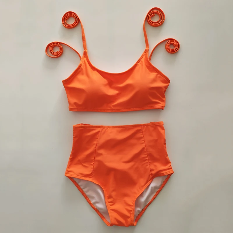 WTCandy 2019 новый сексуальный бандажный бикини с высокой талией купальник женский