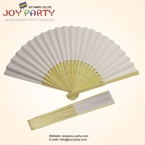 10 шт./лот 21 см бумажный веер белого цвета для свадебной вечеринки | Дом и сад
