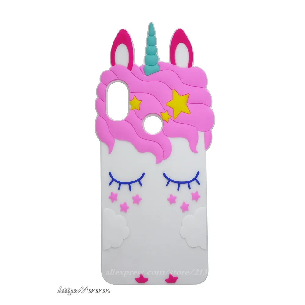 3d-силикон застенчивый Единорог мультяшный чехол для телефона huawei Y9 2019 Y 9 крышка