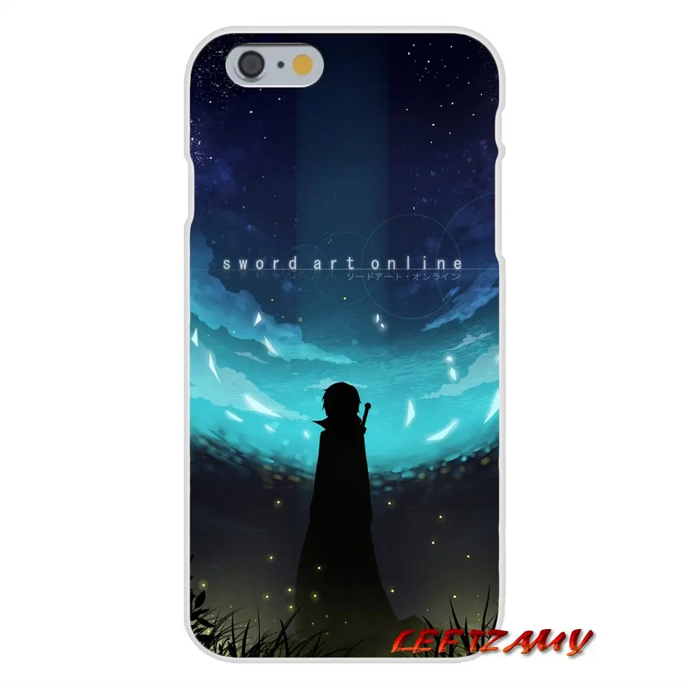 Для iPhone X XR XS MAX 4 4s 5 5S 5C SE 6 S 7 8 Plus Sword Art онлайн Японские Аниме аксессуары чехлы для