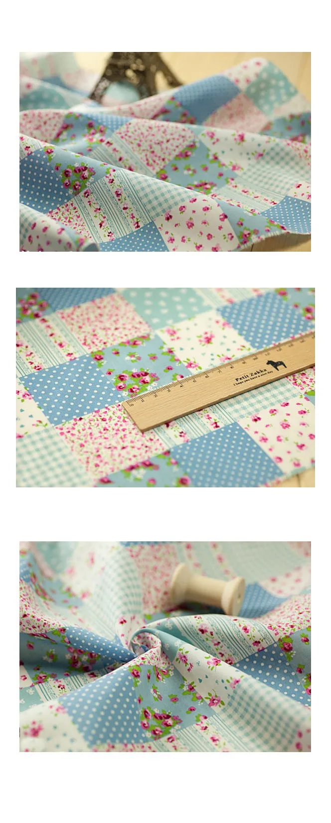 Патч работы принт ткани Qute Baby Blue 1 м/лот width150cm ситцевой ткани для одежды, ручной работы материалы