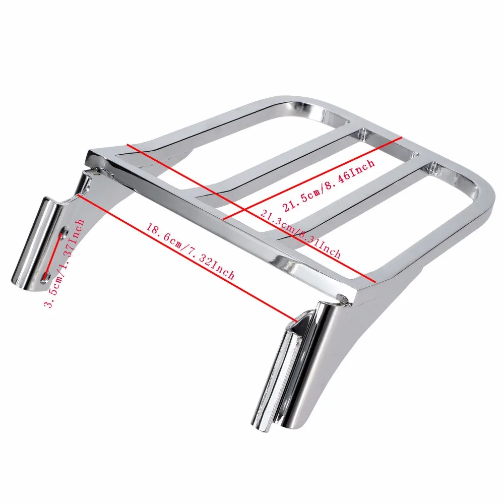 Chrome Мотоцикл Сисси Бар спинки Чемодан стойки для Harley Sportster XL 1200 883 72 48 Nightster Dyna XL883