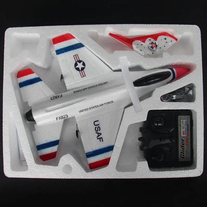 Fly bear FX-823 2 4G 2CH F16 Thunderbirds EPP RC планер самолет RTF режим | Игрушки и хобби