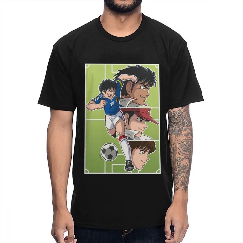 Футболка с уникальным дизайном Captain Tsubasa Graphic для мальчиков 100% хлопок футболка на