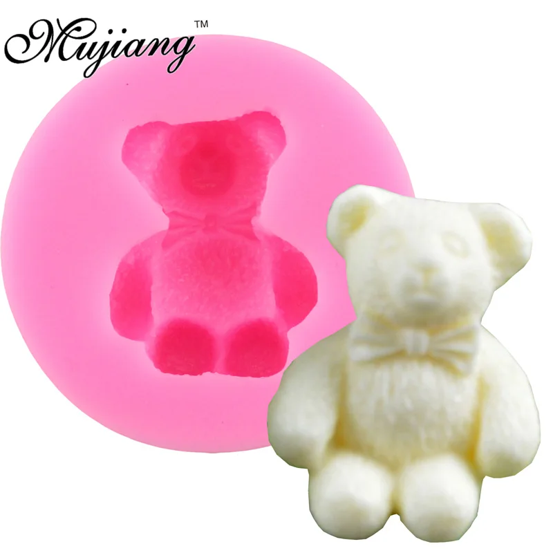3D Детские вечерние формы для шоколада, конфет, милых мишек, силиконовые формы для торта, помадка, украшения торта, кухонные инструменты для выпечки - Цвет: B