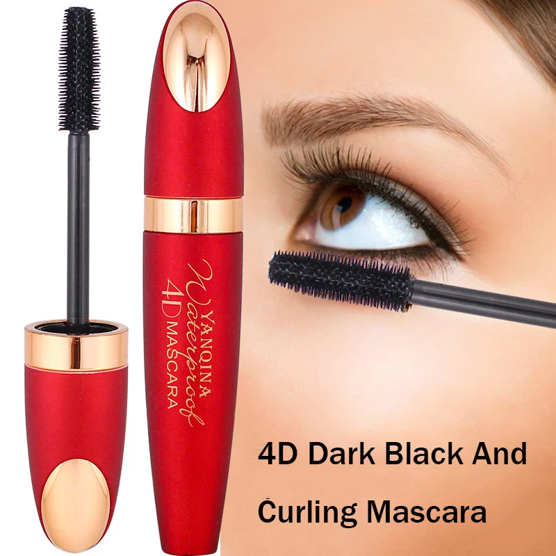 1 PC Mascara 4d Fiber Lashes Silk Waterproof Rimel 3D Thick Black Lash Eyelash Extension Lengthening Eyes Makeup |
