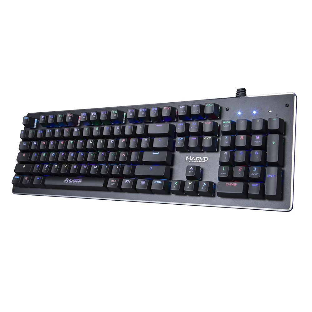 MARVO KG935 игровая клавиатура, светодиодный, с подсветкой, Игровая клавиатура, USB Проводная, профессиональная клавиатура для настольного компьютера