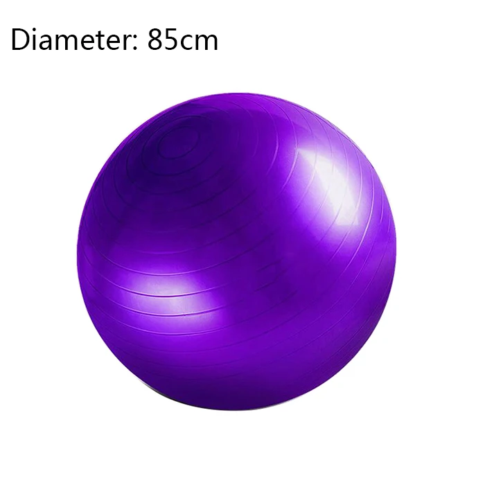 Purple-85cm Мяч для занятий йогой с Бесплатный воздушный насос 400 фунтов анти-всплеск Противоскользящий баланс стабильность мяч для фитнеса - Цвет: Purple-85cm