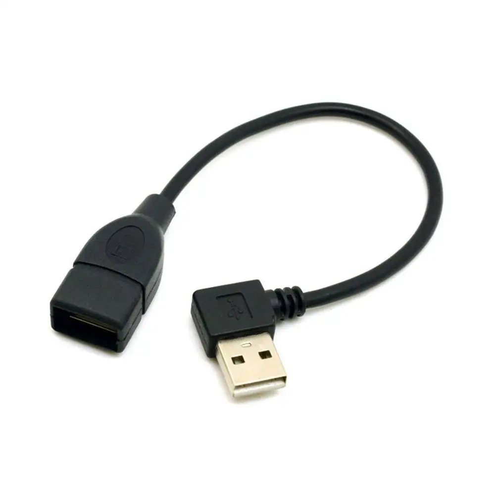 10 см 20 USB 2 0 A штырь гнездо 90 угловой Удлинительный адаптер кабель USB2.0 правый левый