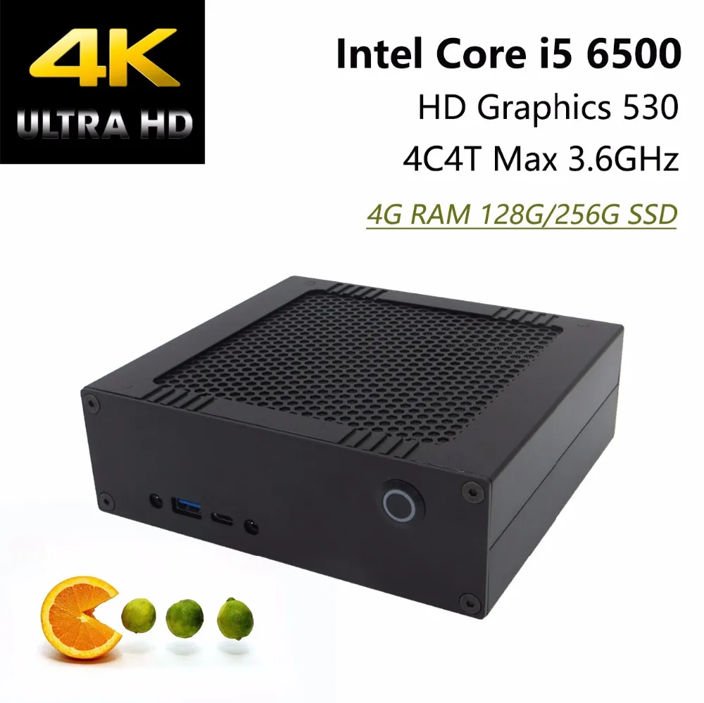 Diy игровой пк с intel core i5 6500 4c4t макс 3.6 ГГц 4 Г DDR4 ОЗУ 128 Г/256 SSD HD Graphics 530 мини ПК Windows 10|pc