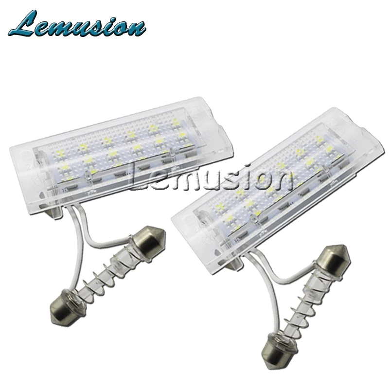 1 пара светодиодный светильник для номерного знака автомобиля 12 в белый SMD canbus