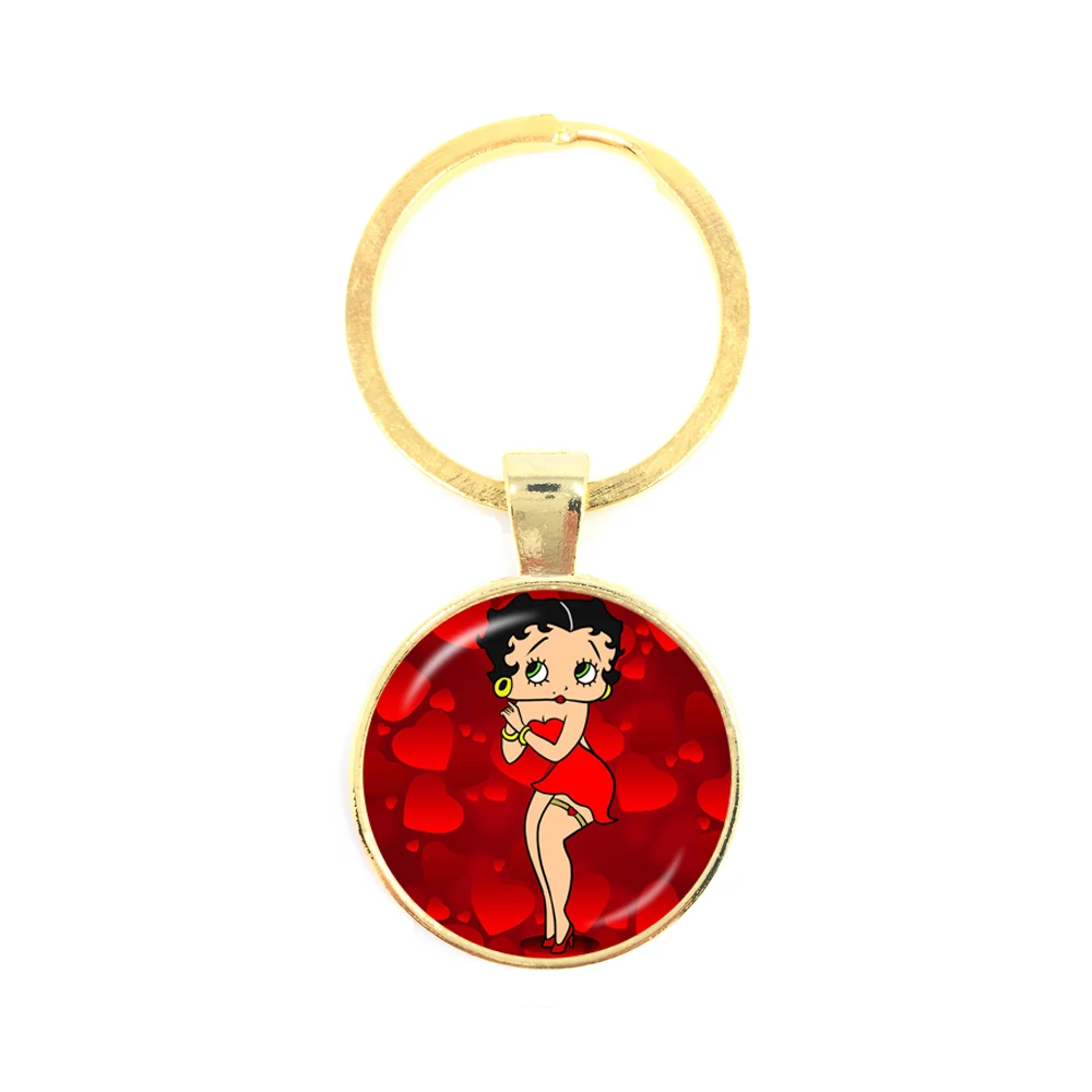 Персиково красный задний план Sexy Betty Boop серии узор с фокусным расстоянием 25 мм