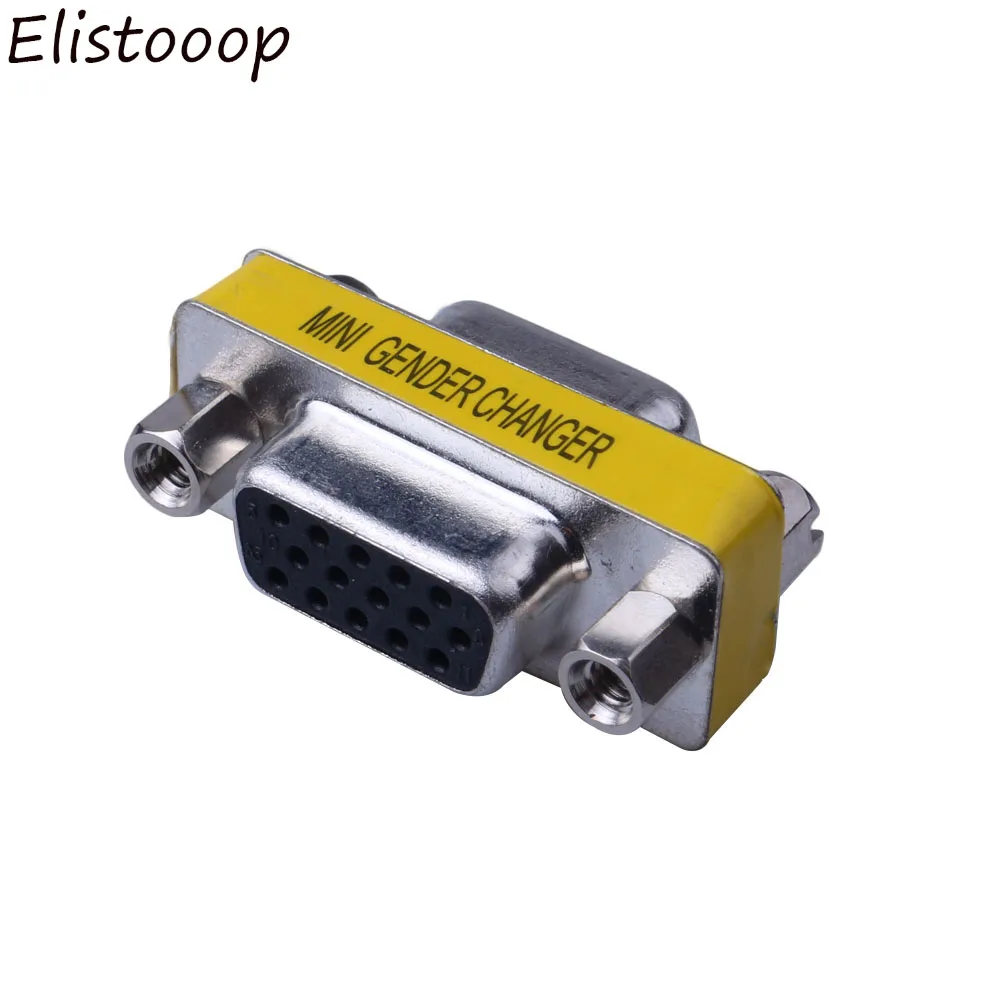 Elistooop 3 шт. 15 контактный разъем D Sub VGA Женский адаптер смены пола Разъем F/F