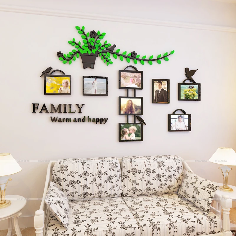 2017 новые сельские Креативные 3D фотографии хлорофитума настенные наклейки