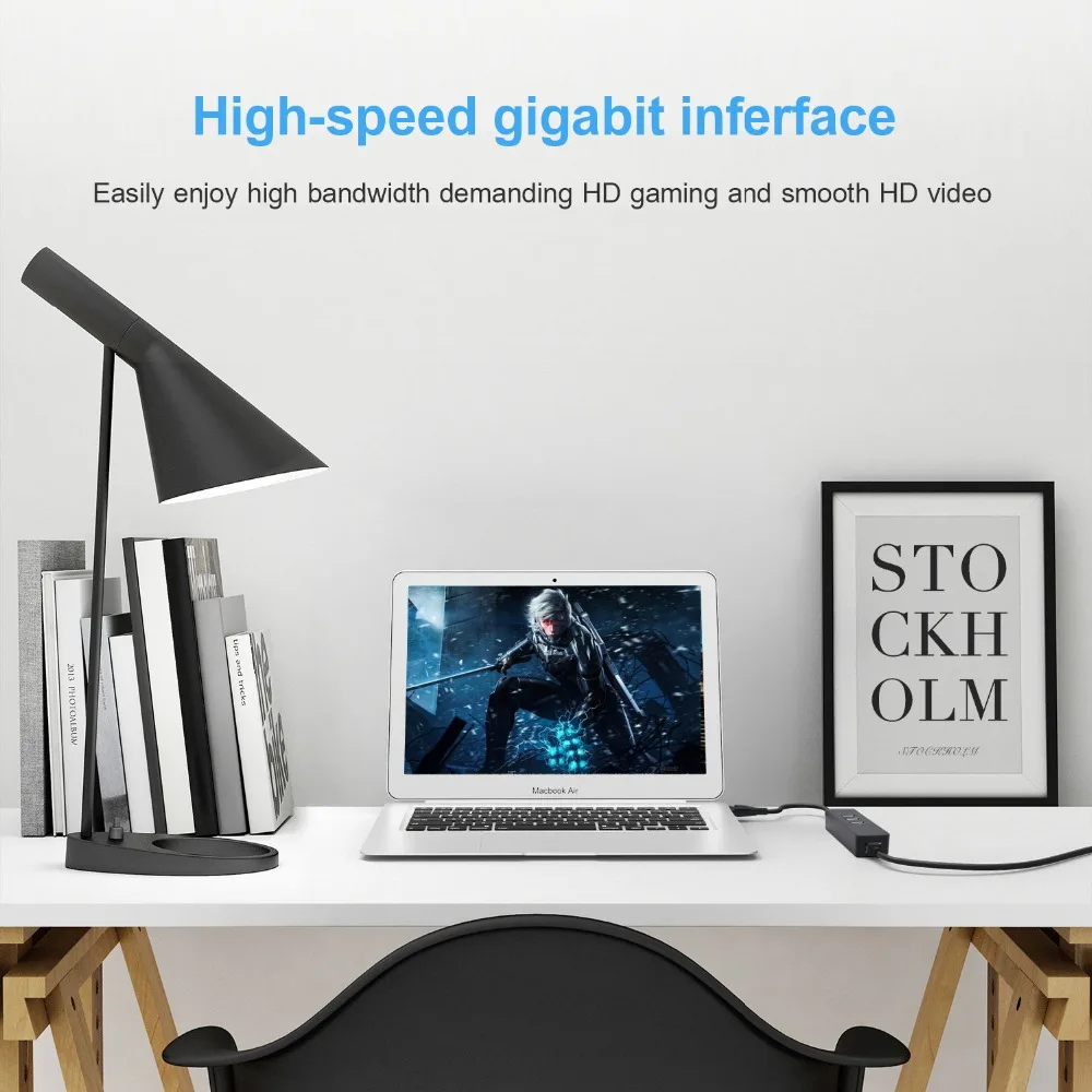 3 порта USB 0 концентратор rj45 Gigabit Ethernet Lan 10/100/1000 Мбит сетевой карты для Macbook ноутбука