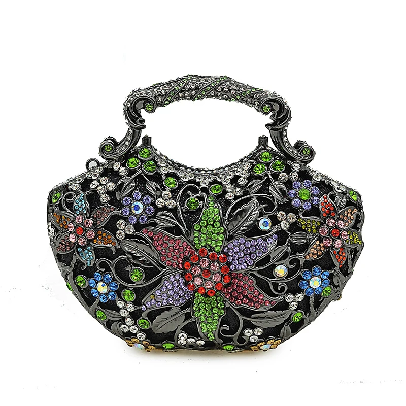 

XIYUAN BRAND red/silver/green Crystal diamond Evening Clutch Bags Wedding Party Dinner Handbag multi color handbags purse wallet