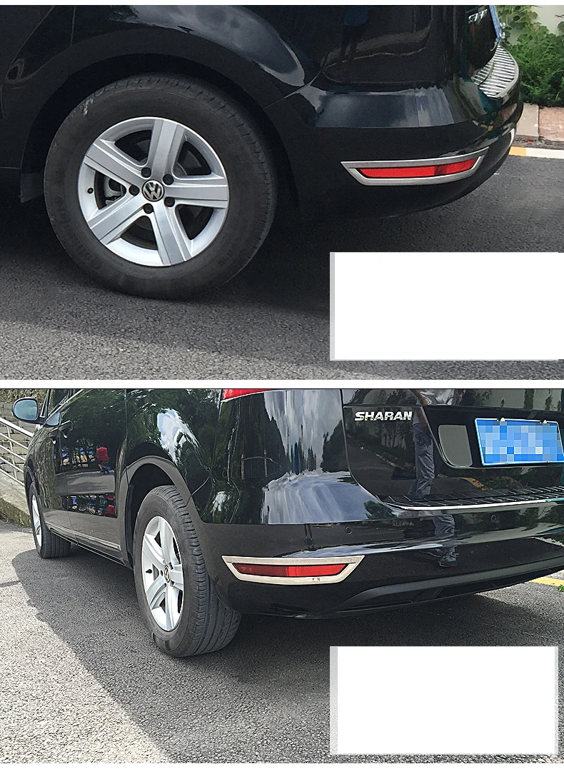 Lsrtw2017 нержавеющая сталь автомобиля задняя противотуманная планки для Volkswagen VW Sharan 2011 2012 2013 seat Alhambra