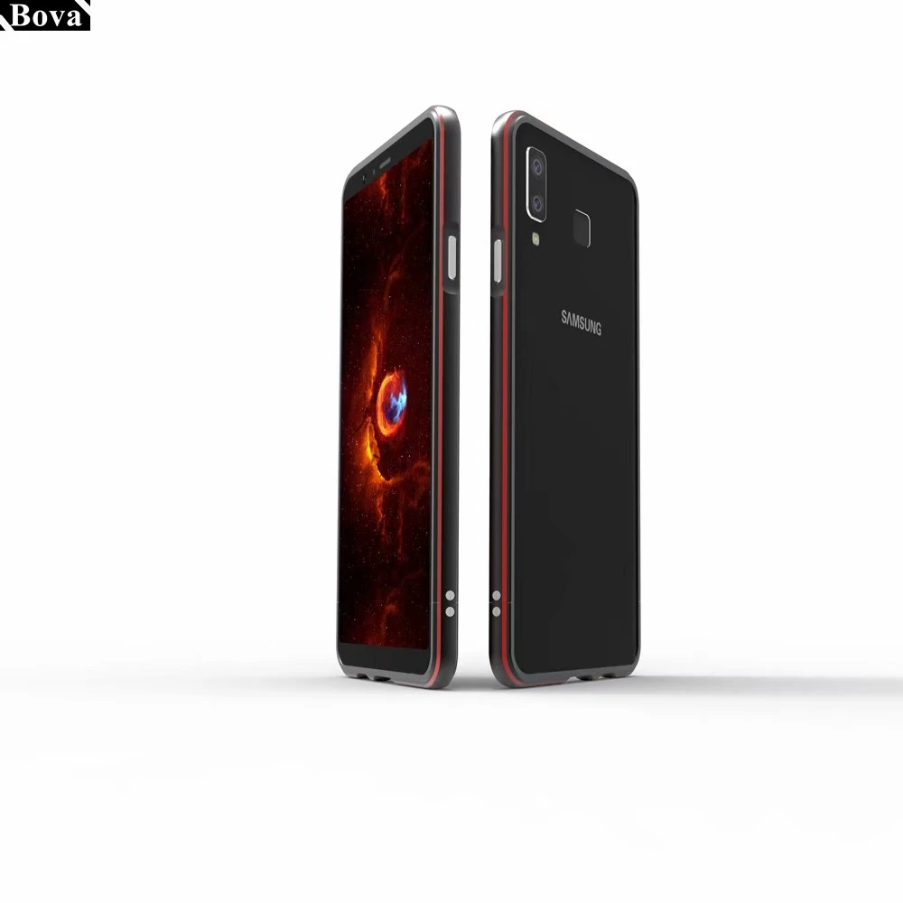 Роскошные Делюкс ультра тонкий алюминиевый бампер чехол для Samsung Galaxy A8 звезда(A9 звезда) 6," чехол+ 2 пленки(1 Фронтальная+ 1 задняя