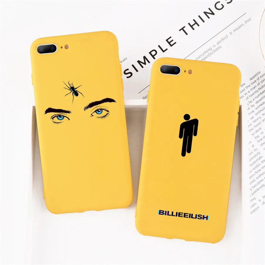 Billie eilish логотип Чехол для телефона для iphone X XR XS Max 8 7 6s Plus billie eilish Мягкий силиконовый чехол для iphone X XS чехол для телефона s