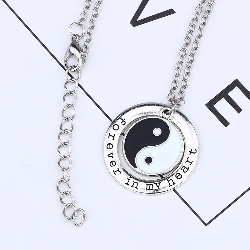 2019 ювелирные изделия для лучших друзей Yin Yang кулон Тай Чи ожерелья Love Forever In My Heart