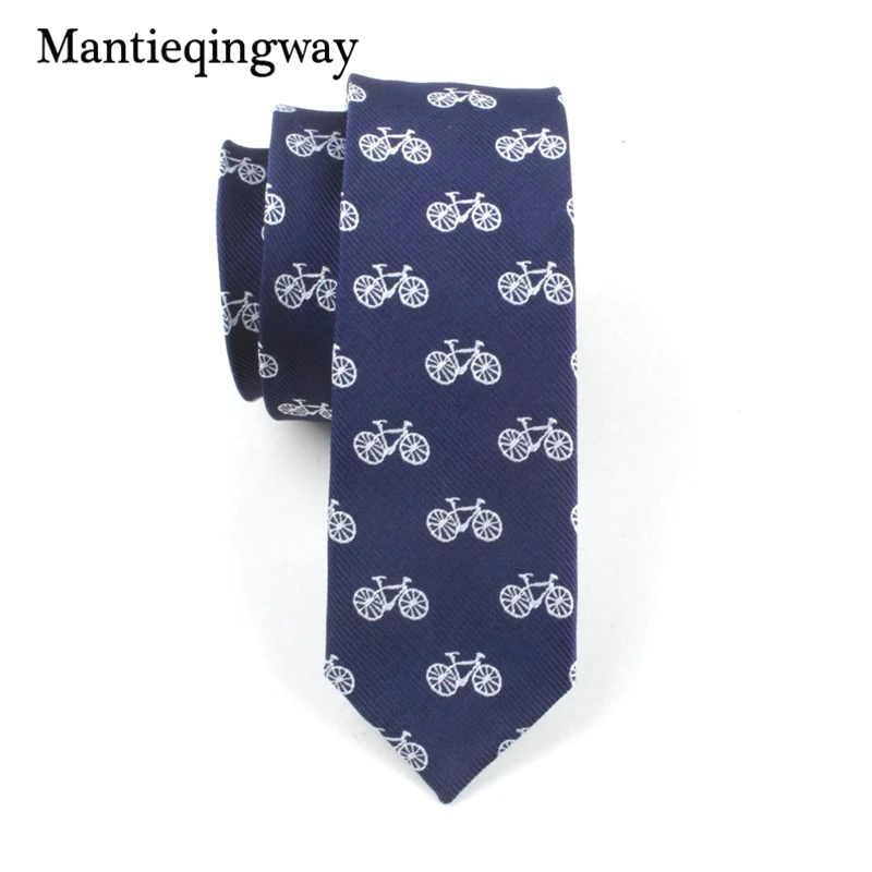 Mantieqingway 5 см Повседневный галстук бабочки для худых велосипед Мужчин узор Gravatas
