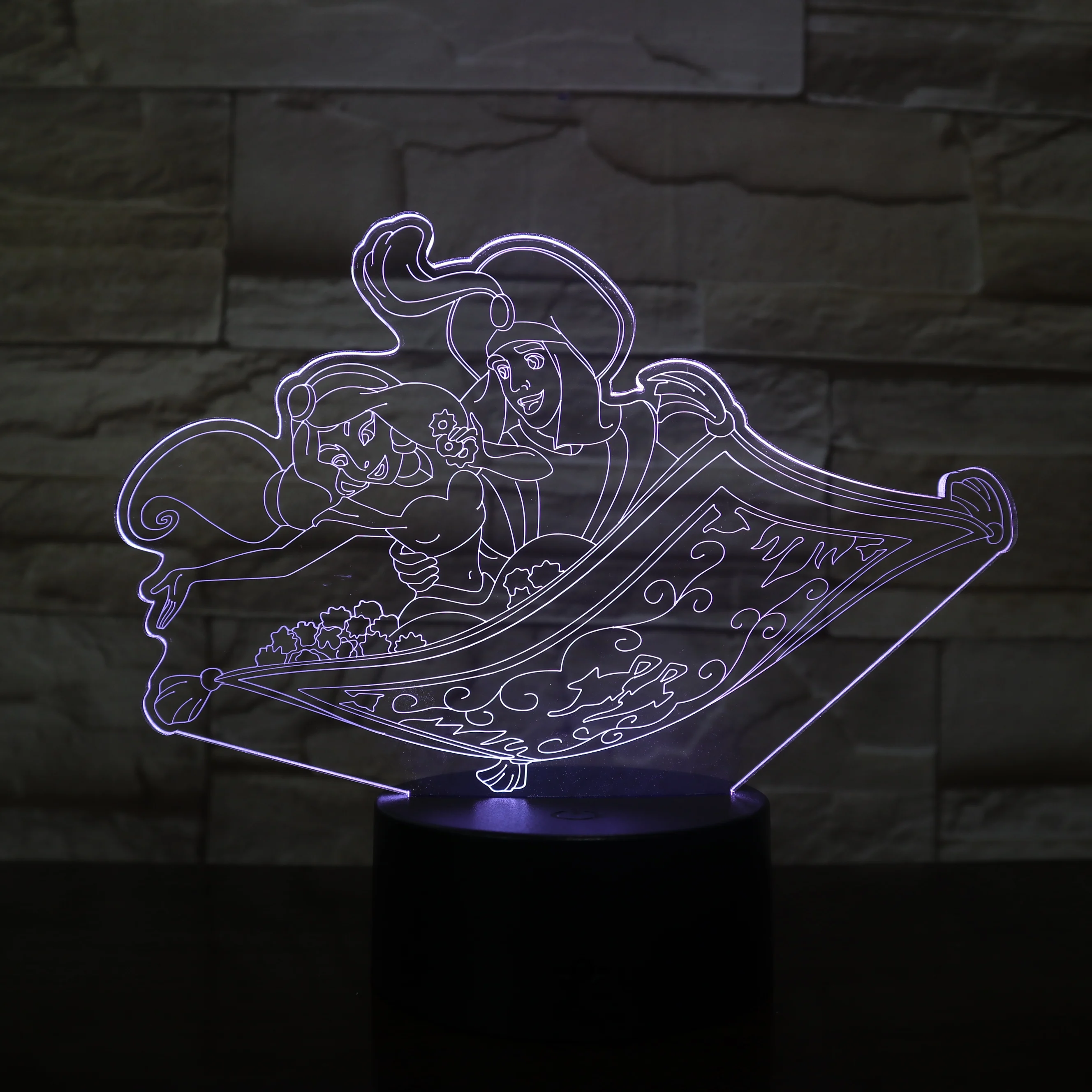 Ночсветильник Aladdin Prince с 3d светодиодами Офисная лампа для декора комнаты