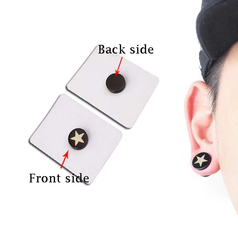 Men Women Magnetic Clip-on Earrings No Pierced Non-piercing Earcuff Ear Clip Earrings Without Piercing Fashion pop punk jewelry images - 6