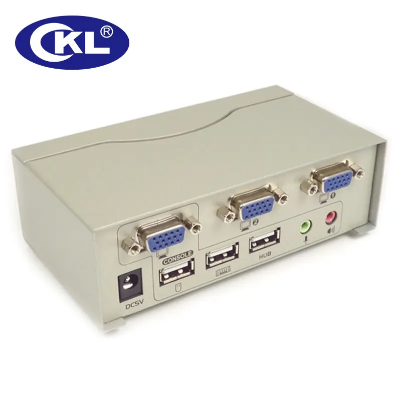 Квм-переключатель CKL с 2 портами USB VGA поддержка аудио автоматическое сканирование