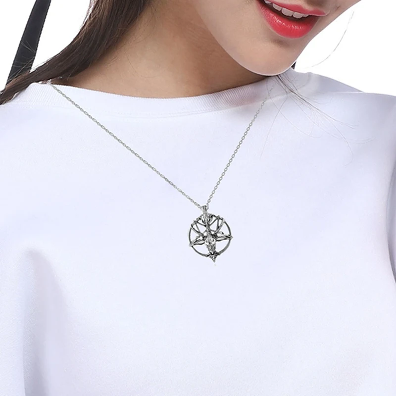 1 шт. модное ретро ожерелье с подвеской в виде пентаграммы пандуры Бога черепа