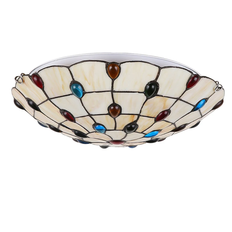 

Modern Nordic glass ceiling lamp LED with 2 lights simple vintage art deco ceiling lights for living room hotel bedroom lobby