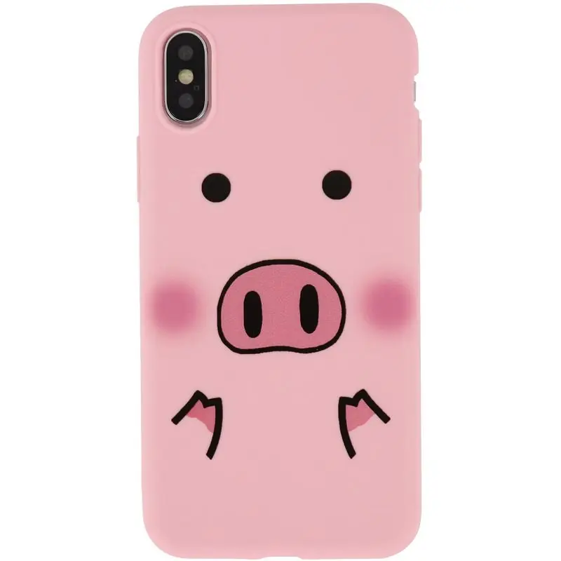just TPU Case ТПУ чехол для Xiaomi Redmi 5 Plus Note 6 Pro Note 4 4x 5A 4A Note 7 3D розовый свиной нос держатель телефона мягкий ремешок веревка силиконовый чехол - Цвет: just TPU Case