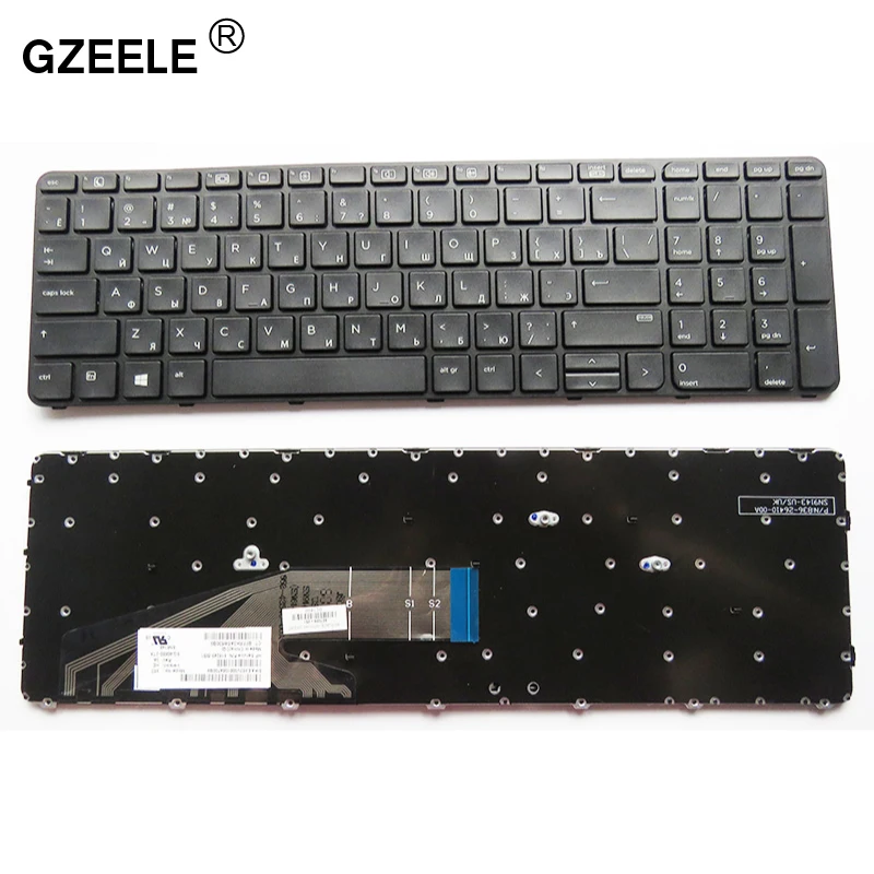 Русская клавиатура GZEELE для HP ProBook 450 G3 455 470 650 G2 RU черная ноутбука|keyboard for hp|laptop keyboardg3