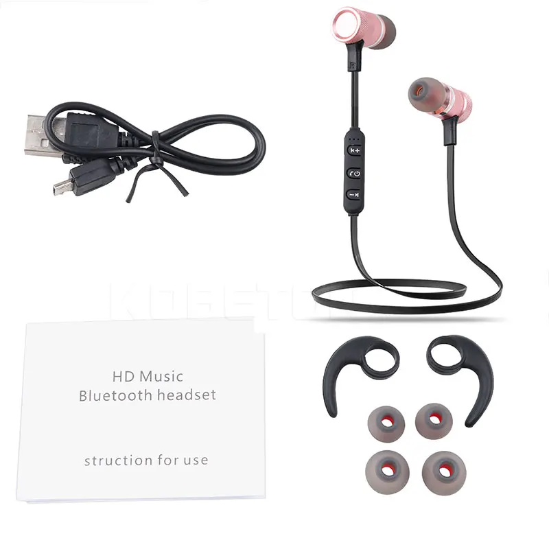 Kebidu тонкие магнитные металлические спортивные модные наушники Bluetooth для бега