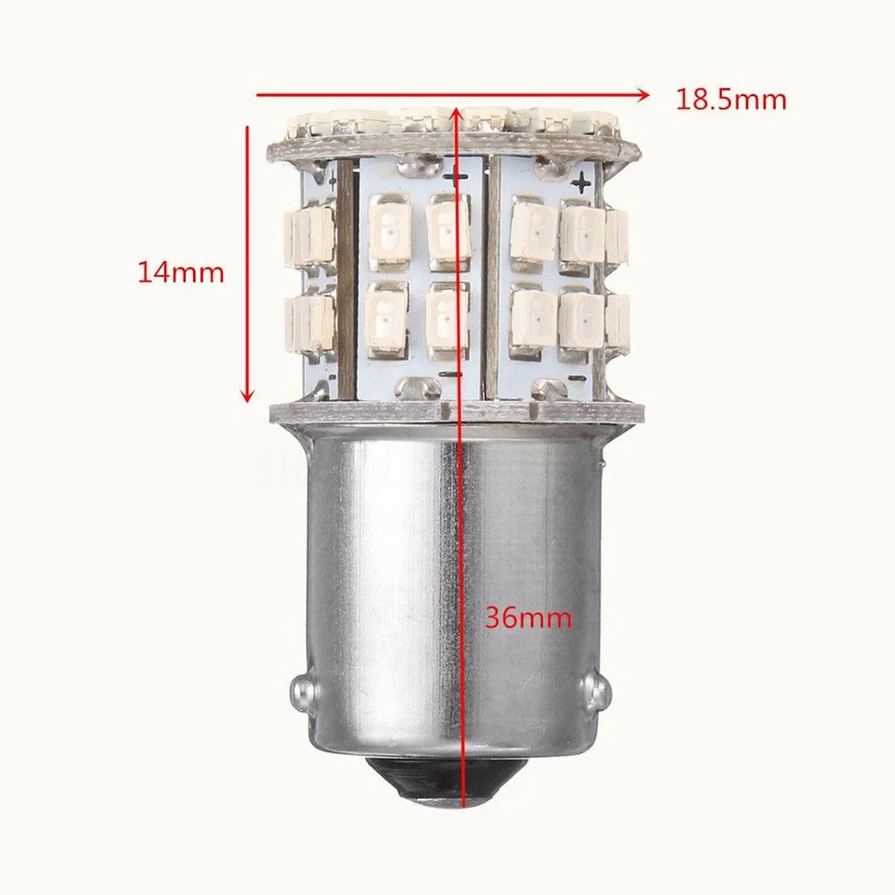 2 шт./компл. 12 В 1156 1206 50SMD Автомобильный светодиодный стоп сигнал задний фонарь
