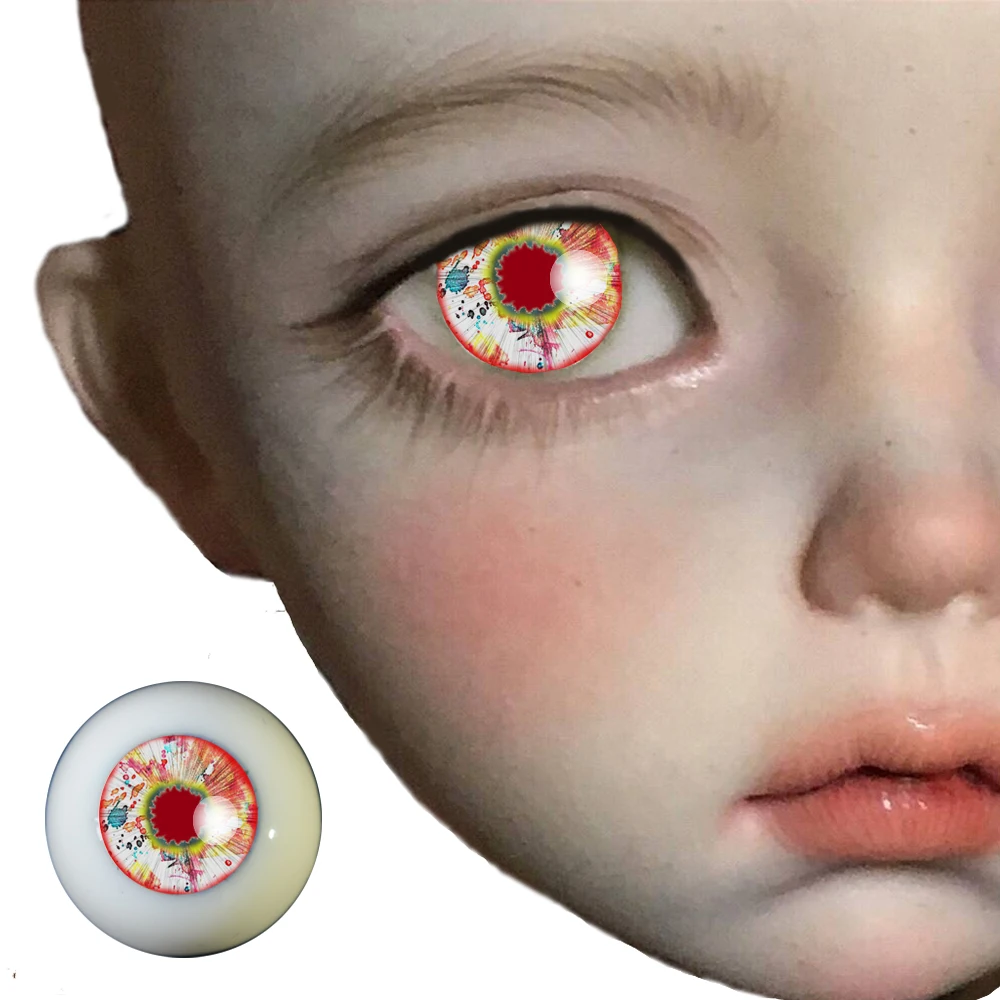 1 пара китайские красные глаза bjd для кукол BJD игрушки sd глазные яблоки 1/3 1/4 1/6 14 мм