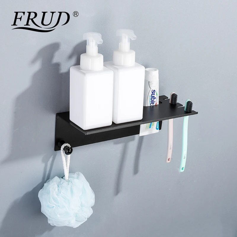 Frud настенные Алюминиевые черные полки для ванной комнаты на кухню стену полку