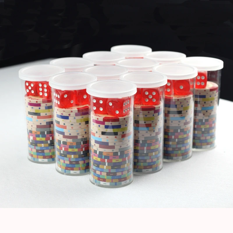 Новый 20 шт./компл. семья настольные игры фишки для покера с 2 кубика Портативный