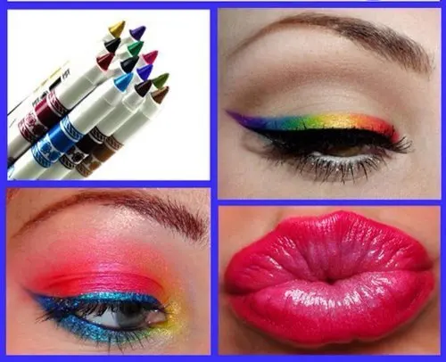 12 Ultra Bright Color Eyeshadow Lip Liner Eye Shadow Eyeliner Pencil Pen Cosmetic Makeup Set | Красота и здоровье