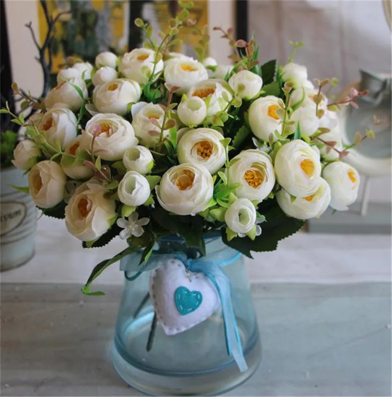 5 шт. искусственные розы для свадебного букета 28 см/11 дюймов artificial flowers artificial | Искусственные и сухие цветы -32614831299