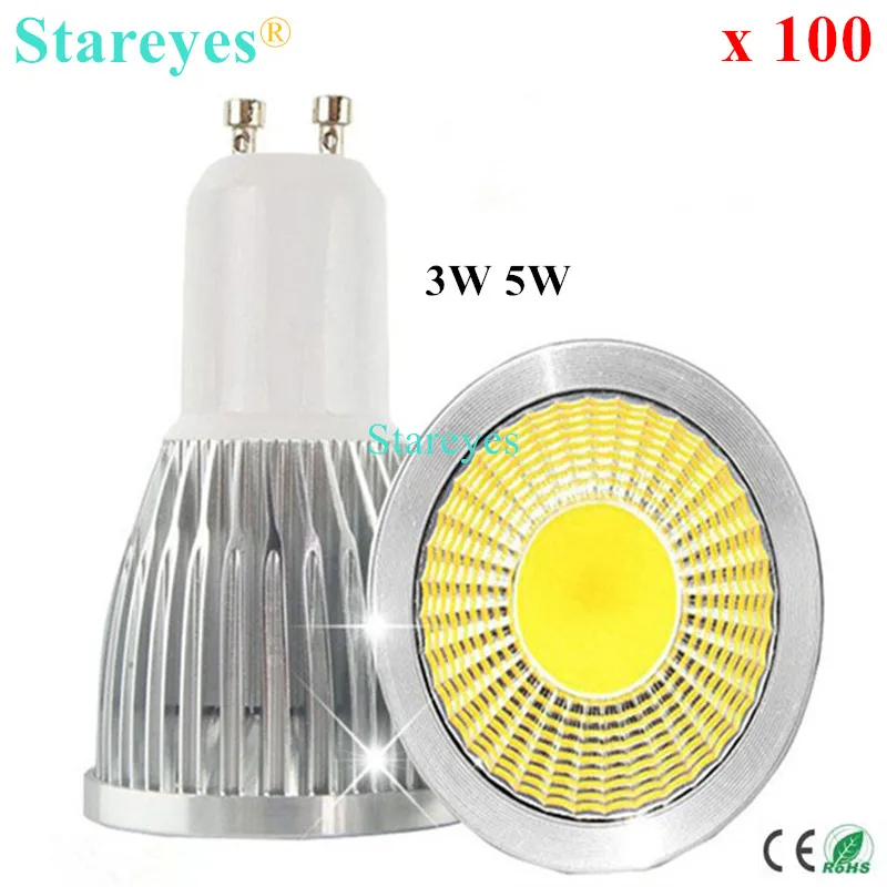 Бесплатная доставка 100 шт затемнения 5 Вт 3 GU10 E27 MR16 B22 E14 GU5.3 LED COB прожектор