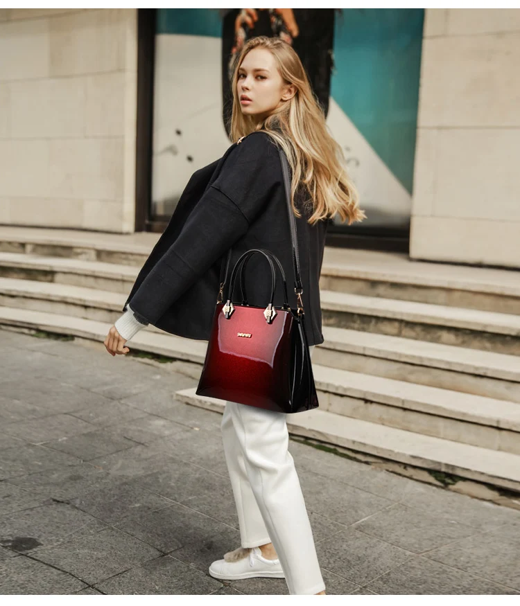 Новое поступление женские кожаные сумки высокого класса из лакированной кожи