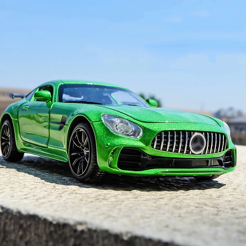 1:32 Scale Alloy Sport Car Model Hot AMG GT GTR Diecast Vehicle Wheels Toys Educational Sound Light Racing Auto Car Toy For Kids