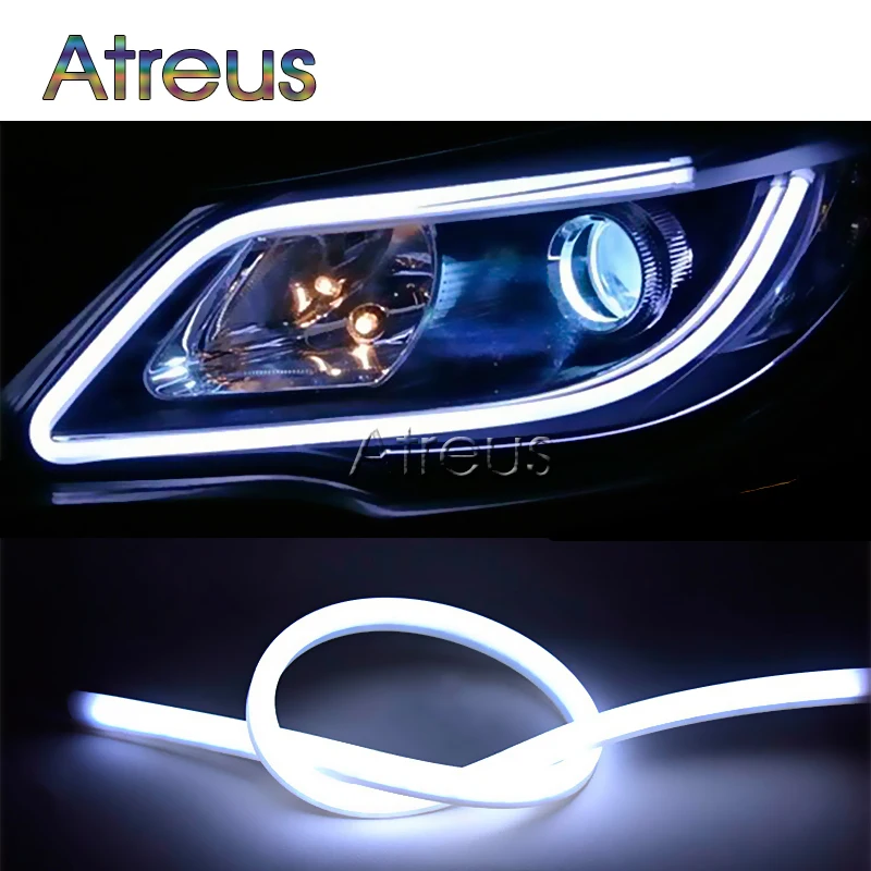 60 см Гибкий СВЕТОДИОДНЫЙ дневной светильник LED DRL лампы для Renault Duster Megane 2 3 Logan Captur