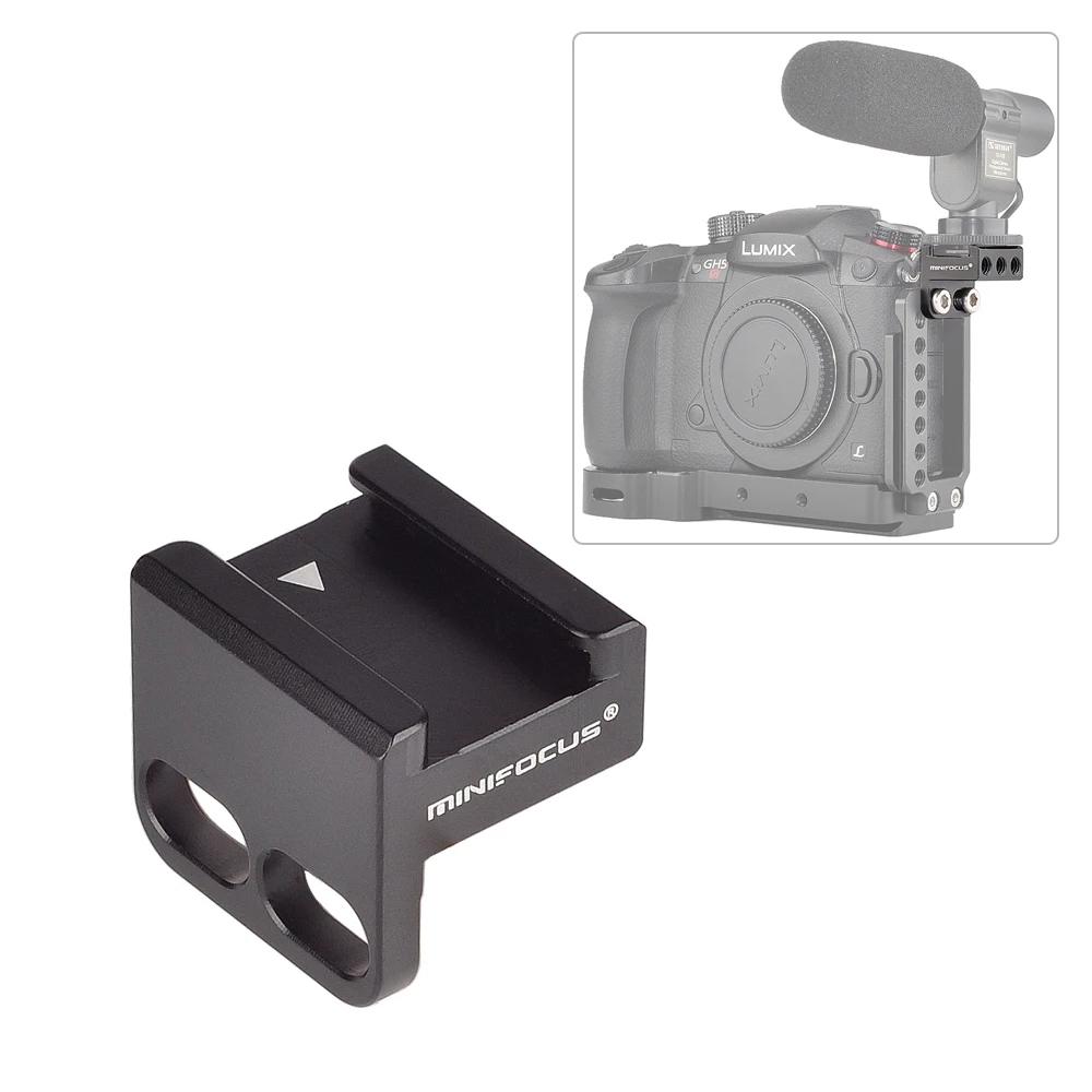 90 Degree Cold Shoe Mount Adapter for Camera Cage/Top Plate/L  Bracket Side Plate/Camera Handle, Anti-Off (Bending Bevels)