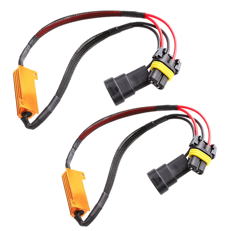 2 шт. 9005/9006 50 Вт LED CAN противотуманные нагрузочные резисторы без ошибок декодер