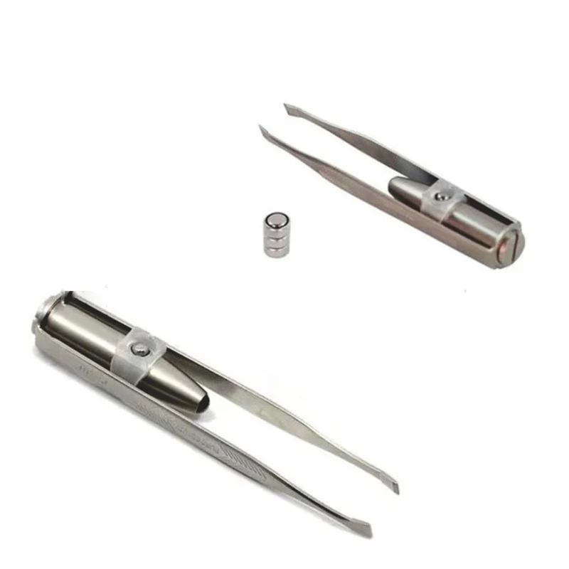 Пинцет для макияжа светодиодный инструмент удаления ресниц и бровей пинцет из