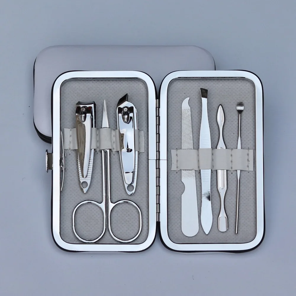 2018 мин. Мода 7 шт./компл. углерода Сталь гибкие кусачки для ногтей маникюр костюм